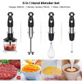 5-in-1 & 4-in-1 Hand Blender Machine - 800W Powerful Motor - 12-Speed Immersion Blender with Egg Beater, Milk Frother, Chopper, Juicer & Beaker - Stainless Steel Stick Blender - Kitchen Accessories. 