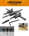 Adjustable Metal Wood Circle Hole Saw Drill Bit Cutter Kit DIY Tool. 