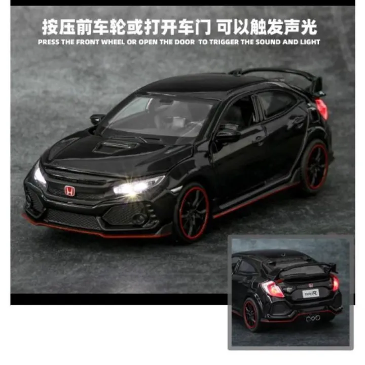 Die%20Cast%20Diecast%20car%201/32%20Alloy%20Car%20Honda%20Civic%20Type%20R%20Model%20Toy%20Pull%20Back%20with%20Light%20Sound%20-%20Image%206