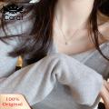 Carat Charm Necklace Light Luxury Simulated Diamond Pendant Necklace. 