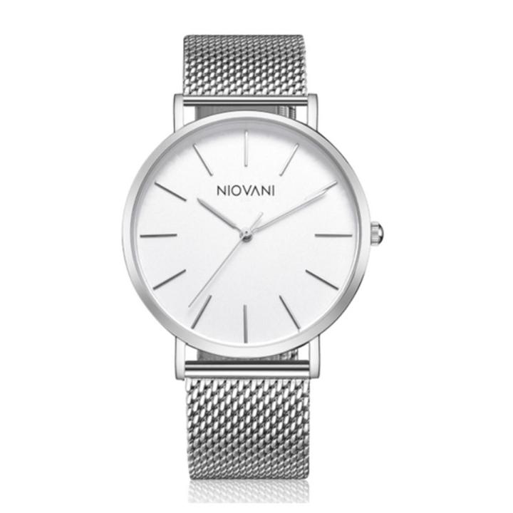 Niovani Legacy - Unisex - Sparkling Pure 316L Surgical Grade Stainless Steel - Adjustable Mesh Steel Strap - 2 Year Warranty - Free Box Packaging