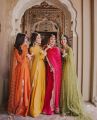 Wedding Collection Silk 3-Piece Stitched Maxi Dress for Women, Medium/Large Sizes. 