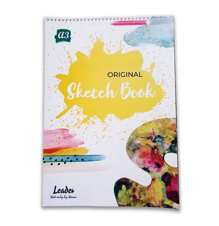 Leader A3 Spiral Sketch Book Cartridge Paper - 20 sheets sketchbook for Sketching, painting