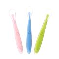 Baby Silicone Soft Spoon Training Feeding Spoons For Children Kids Infants Temperature Sensing Little Baby Silicone Tableware. 