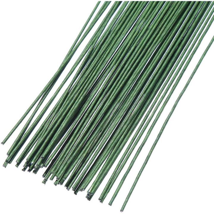 DECORA Green Floral Stem Wire for Artificial Flower Making 12.5 inch,15/Package