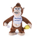 Children's electric plush toy orangutan magnetic control monkey banana will go crazy crying funny little doll doll. 