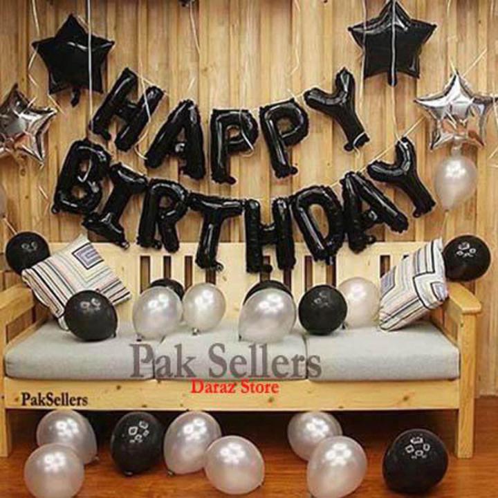 Black & Silver birthday Theme- Best for Birthday Boy / Girl party Decoration