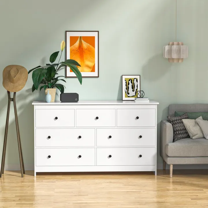 CARPETNAL%20White%20Dresser%20for%20Bedroom,%207%20Drawer%20Dresser%20with%20Wide%20Drawer%20and%20Metal%20Handles,%20Woode%20Dressers%20&%20Chests%20of%20Drawers%20for%20Hallway,%20Entryway.%20-%20Image%202