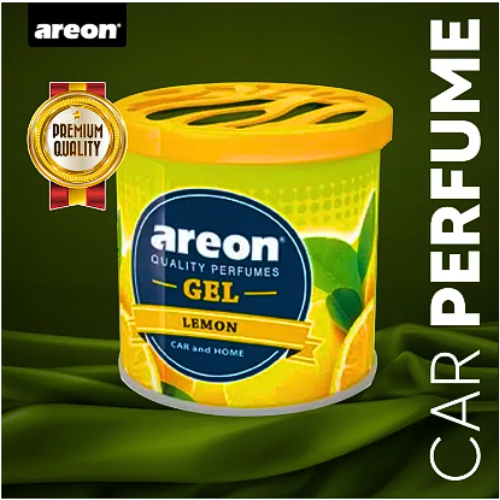 Areon Gel - Lemon - Gel Perfume - Car Air Freshener - Car Perfume - Yellow.