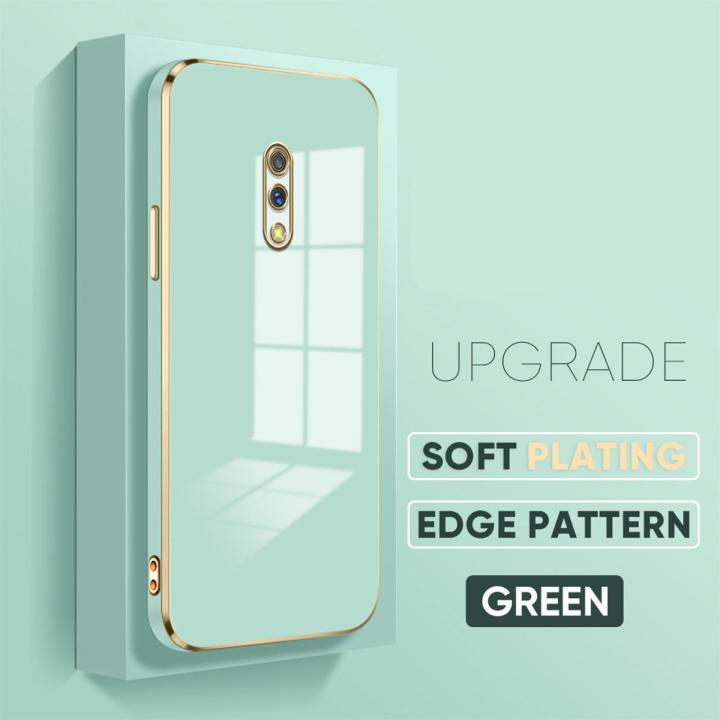 For Realme X Soft Original Square Edge Pattern Casing Plated Phone Shell Luxury Plating Soft Phone Case