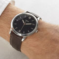 Fossil The Minimalist Three-Hand Brown Leather Watch for Men -FS5464. 