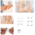 12Pcs Invisible for Loose Rings Ring Adjuster Fit Any Rings Ring Clips to Make Rings Smaller Ring Easy to Use. 