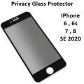 IPPhone 6 , 6s , 7 , 8 , SE 2020 Anti_Spy Privacy Protector 45 Degree HD Tempered Glass Privacy Protector. 