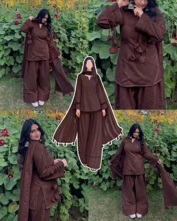 Sleeves%20Work%20Short%20Kurti%20Farshi%20Shalwar%20with%20Dupatta%203-Piece%20Casual%20Dresses%20for%20Women%20-%20Image%206