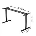 Electric Height adjustable frame for table extendable width motorized standing desk for gaming computer office use black colour ONLY FRAME wood not include. 