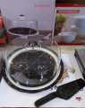 Imperial Melamine Elegant Cake Platter with Acrylic Lid and Lifter Spatula Size 12 inches. 