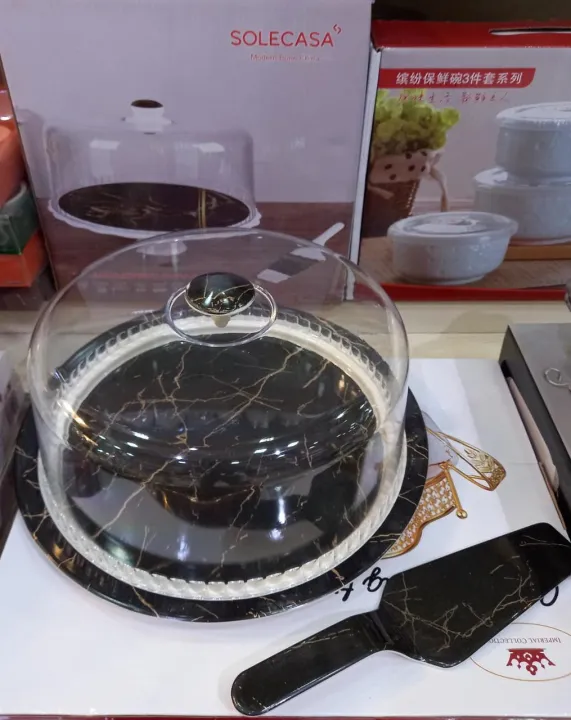 Imperial%20Melamine%20Elegant%20Cake%20Platter%20with%20Acrylic%20Lid%20and%20Lifter%20Spatula%20Size%2012%20inches%20-%20Image%202