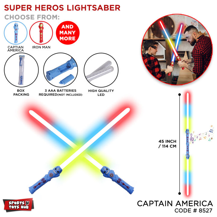 Cartoons Character Lightsaber Darth Maul Double-bladed Electronic Toy Collection For Kids Lights & Musical Light Saber Super Hero Roleplay Cosplay Plastic Lighting_Sword For Childrens Swords_ With Light & Music Best Toys Gift For Kid Children Boys & Girls