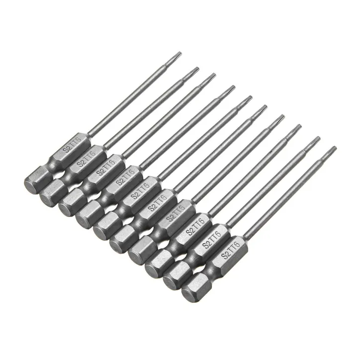 10pcs%201/4"%20Torx%20Screwdriver%20Bit%20Set%20Hex%20Security%20Magnetic%20Head%20Extra%20Long%2075MM-TT6%20-%20Image%206