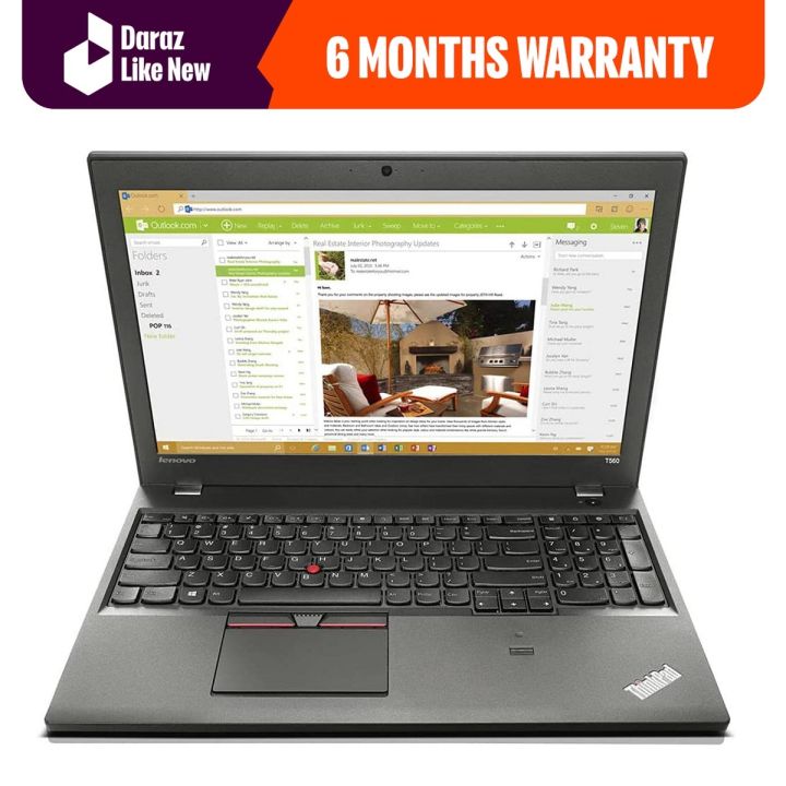 Daraz Like New Laptops - Lenovo ThinkPad T560 - Core i5-6th Generation - 8GB Ram 500GB HDD - 15.6 inch Screen Size
