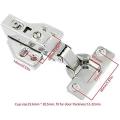 Pack of 10 Soft Close Hinges Stainless Steel 110 Degree Cabinet Cupboard Wardrobe Door Inset Mounting, Soft Closing Mechanism. 