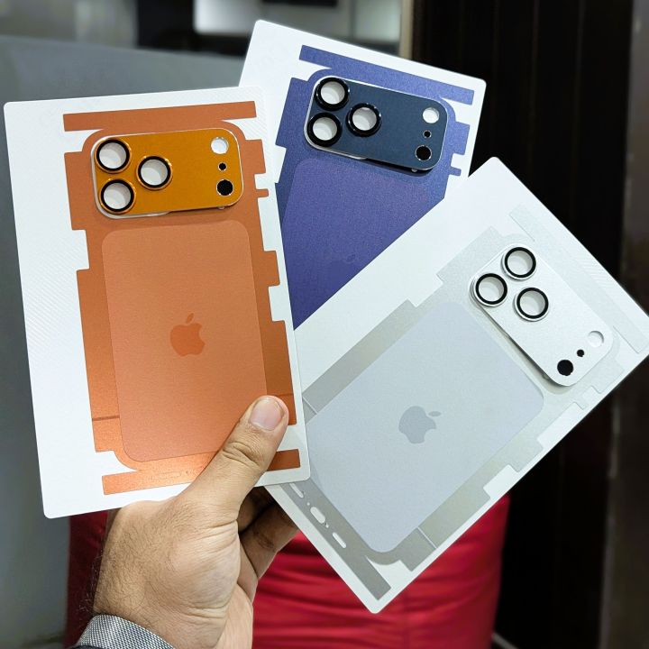 iPhone Converter for 17 Pro Max Style Camera Conversion Kit - Full Back Panel Sheet + Lens Cover