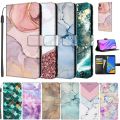 Leather Case Cover For Vivo V21 5G X60 Pro Y11 1906 1904 1902 Y52S Y19 Y17 V19 V9 Y85 Stand Coque Flip Wallet Funda Marble Case. 