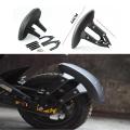 AKE Universal Black Plastic Motorcycle Rear Wheel for fender Splash Guard Rear Wheel Cover Splash Guard Mudguard with Bracket. 
