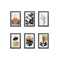 6 Pcs 4x6" Minimalist Modern Customized Frames Photo Wall Decoration Photo Frame Wall Art Hanging Home Decoration Picture Gallery for Living Room Study Room, Perfect Wall Hangings, Best gift for Bedroom, Birthday Gift. 