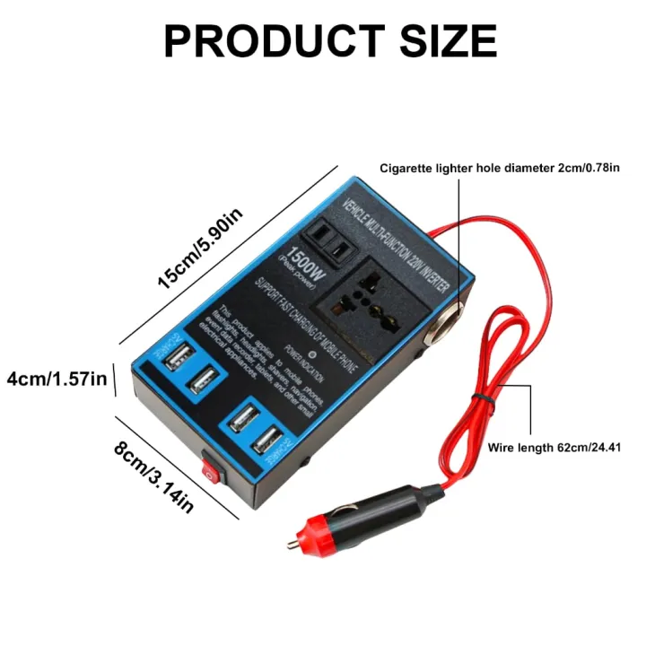 Universal%201500W%20Car%20Power%20Inverter%20DC%2012V/24V%20to%20110V/220V%20AC%20Converter,%204%20USB%20Quick%20Charge%20Ports,%20AC%20Outlets%20for%20Laptop,%20Phone,%20Electronics%20%E2%80%93%20Truck%20&%20Travel%20Essential%20-%20Image%208
