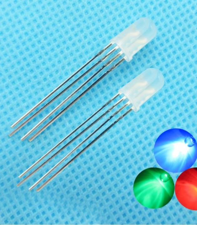 10pcs 4 pin 5mm RGB LED Light Tri-color common anode