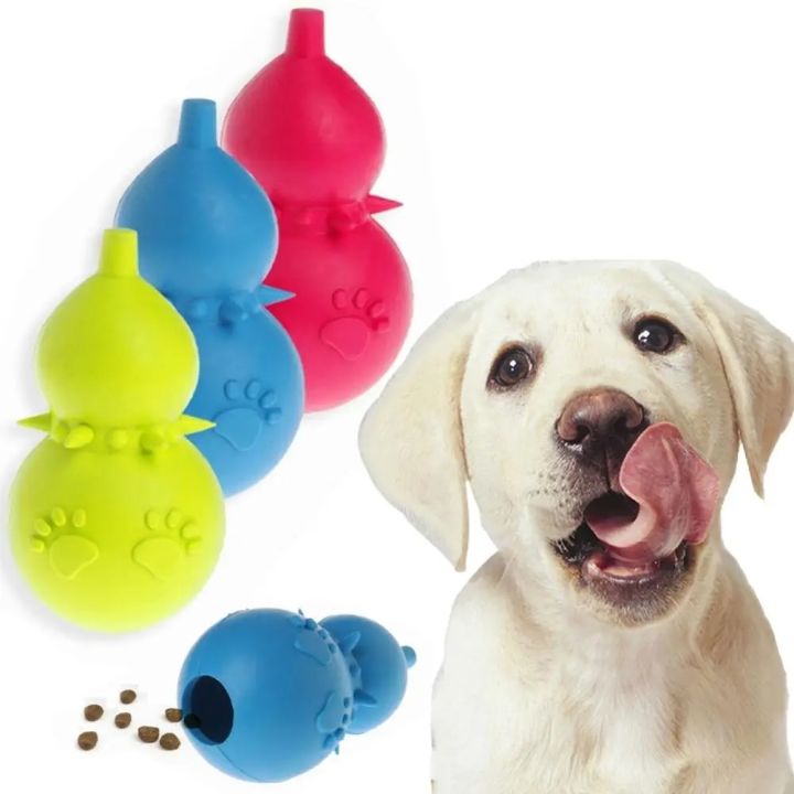 Pets Interactive Rubber Toy Leakage Food Gourd Balls Dogs Cats Chewing Ball Play Puppy Tooth Cleaning Toys Teeth Chew Toys