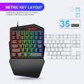 Topsky One Handed Keyboard One-Handed Mechanical Gaming Keyboard RGB LED Backlit SADES Portable Mini Gaming Keypad for L O L/PUBG/Wow/Dota/OW/Fps Game. 