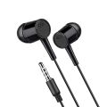 Black In-Ear Headphones, High Bass Sound, Universal Handsfree with 3.5mm Connector, Compatible with Android and Windows. 