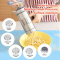 Noodles Maker - Stainless Steel Manual Noodles and Pasta Maker, Noodle Making Press Machine, Nimco Snack Maker Stainless Steel With 3 Blades by Naumart. 