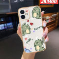 JIUMOO For vivo Y55s 5G Y72T 5G Case Cartoon Cute Dinosaur New Luxury Plating Phone Cases Square Edge Pattern Shockproof Soft Case Full Cover Camera Lens Protection Shell. 