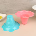 4Pcs 450ML Colorful Shaved Ice Cups Flower Shaped Snow Cone Cups Leak Proof Plastic Slush Snack Ice Cream Bowls. 