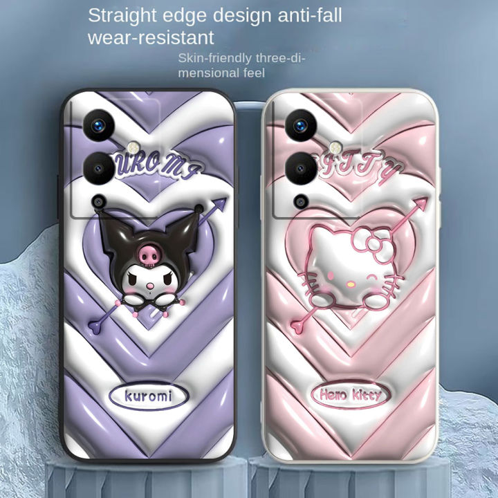 Cute Hello Kitty kuromi Phone Case For Infinix SPARK NOTE 10 11 12 G96 8 SMART 5 6 7 POVA 3 4 PRO Colour Liquid Case Funda Shell