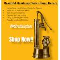 Beautiful Handmade Pure Brass Hand Water Pump for Decore Purposes.. Only 1... Specail Introductory price!!!!!!. 