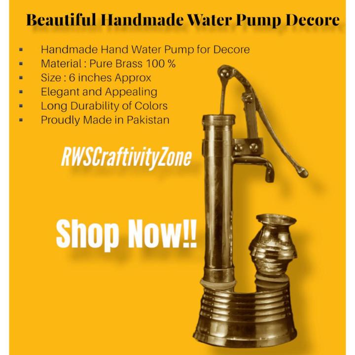 Beautiful Handmade Pure Brass Hand Water Pump for Decore Purposes.. Only 1... Specail Introductory price!!!!!!