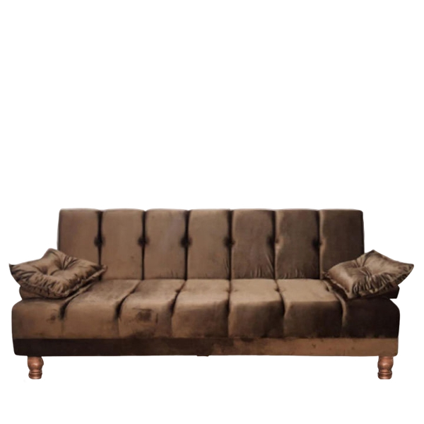Galaxy Sofa CumBed Imported velvet Fabric Dark Grey Colour Armless Compact Living Spaces, Dorms, Guest Rooms, Apartments, Offices,