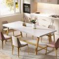 Dining Table for 8 People, Rectangular Wood Kitchen Table. 