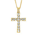 Hip Hop Alloy Gold Cross Pendant Necklace Religious Jewish Men Cuban Chain Fashion Pendant Accessories. 