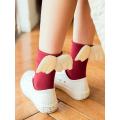 Girls Red Color Fashion Angel Wing Socks for 4 to 6 Year. 
