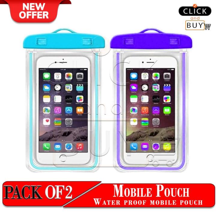 Pack Of 2 Universal Waterproof Mobile Pouch Case for All IOS and ...