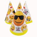 EMOJI THEME BIRTHDAY PARTY CAPS - PACK OF 10 PARTY CAPS - EMOJI BIRTHDAY PARTY CAPS. 