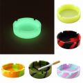 Silica Gel Circular Ashtray Psychedelic Soft Round Silicone Smoke Cup Holder Custom Made Ashtray Tray Holder. 