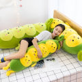 Caterpillar plush toy pea pod female long strip sleeping pillow doll cute rag doll soft doll pillow. 