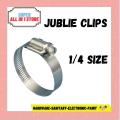 Jubilee Clip 1/4 inch | Taiwan-Made Adjustable Hoop Clamp with Stainless Steel Worm Drive Jubilee Clip | gas pipe for best clip | leak proof. 