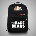 We Bare Bears Backpack for School College Boys and Girls Fashion Bag. 